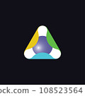 Abstract triangle technology logo design illustration vector template	 108523564