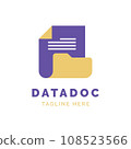 Data doc file logo design illustration vector template	 108523566