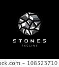 Stone logo design illustration vector template	 108523710