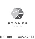 Stone logo design illustration vector template	 108523713