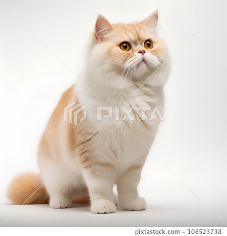 munchkin cat on white background munchkin cat on white background 108523738