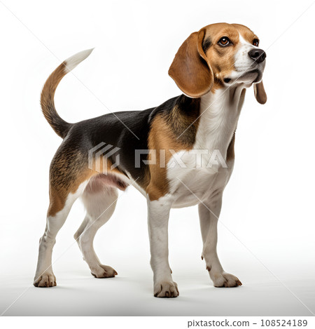 beagle dog on white background 108524189