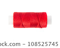 Red threads for sewing. Isolated on a white background. 108525745