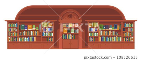 Library with books and publication for reading 108526613