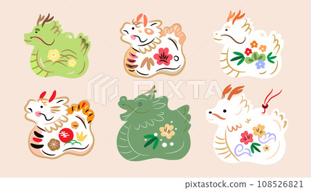 2024  Japanese new year  Dragon clay bell 4 108526821