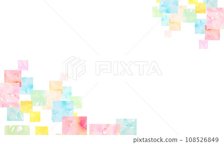 彩色幾何圖案水彩框架 彩色幾何圖案水彩框架 108526849