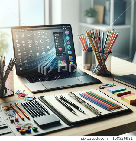 modern productivity desk 108526981