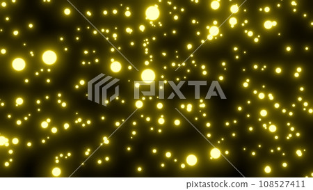Yellow shining ball background material light up 3DCG 108527411