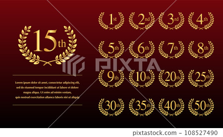 Vector illustration set of anniversary logos 108527490