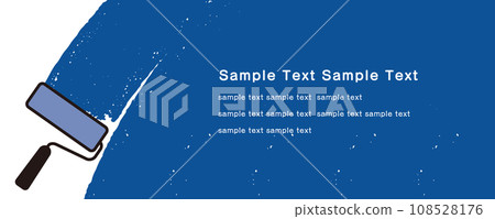 Paint roller background material dark blue Paint roller background material dark blue 108528176