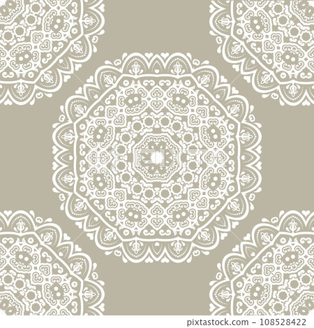 Classic Seamless Fine Pattern With Arabesques Classic Seamless Fine Pattern With Arabesques 108528422