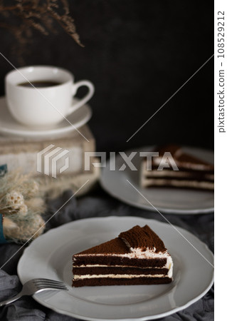 巧克力蛋糕和茶 巧克力蛋糕和茶 108529212