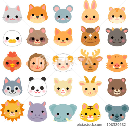 animal face icon set 108529682