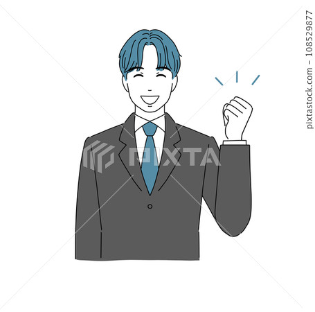 A male student poses with a smile A male student poses with a smile 108529877