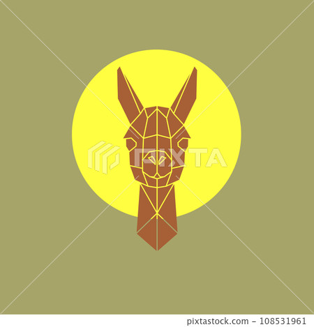 Illustration of head lama Illustration of head lama 108531961