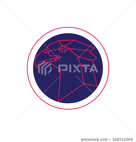 Eagle head. Vector illustration 108532004