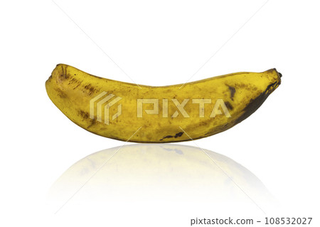 Rotten banana isolated on white background 108532027