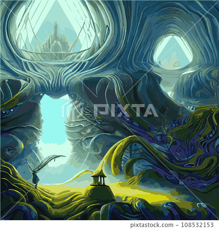surreal landscape with abstract trees and clouds melting islands off ground. illustration, Dreamy surreal fantasy landscape, lush vegetation ad flowers, pastel colors, digital illustration surreal landscape with abstract trees and clouds melting islands off ground. illustration, Dreamy surreal fantasy landscape, lush vegetation ad flowers, pastel colors, digital illustration 108532153