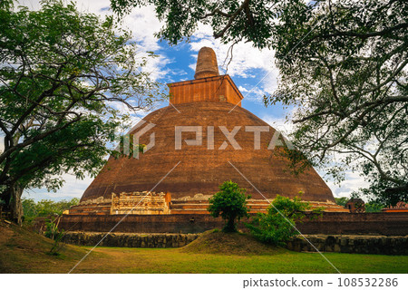 Abhayagiri Dagoba in Anuradhapura, a major city located in north central plain of Sri Lanka 108532286