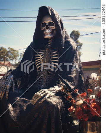 Santa Muerte is the deity of death. The day of the Dead AI 108532448
