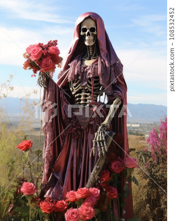 Santa Muerte is the deity of death. The day of the Dead AI 108532452