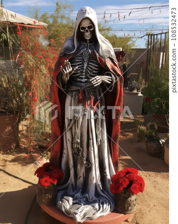 Santa Muerte is the deity of death. The day of the Dead AI 108532473