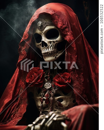 Santa Muerte is the deity of death. The day of the Dead AI 108532522