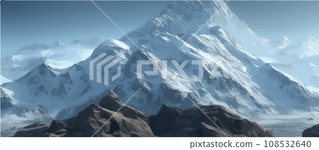 Fantasy epic magic mountain landscape. Mystical winter valley valley , Panoramic view of big mountains . Mountains landscape. Rural nature background. hills horizon Fantasy epic magic mountain landscape. Mystical winter valley valley , Panoramic view of big mountains . Mountains landscape. Rural nature background. hills horizon 108532640