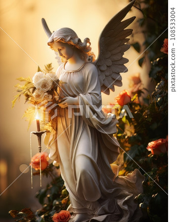 Angel figure during christian All Saints Day event AI 108533004