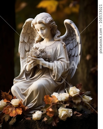 Angel figure during christian All Saints Day event AI Angel figure during christian All Saints Day event AI 108533021