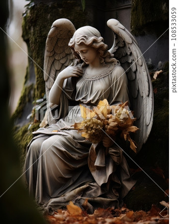 Angel figure during christian All Saints Day event AI 108533059