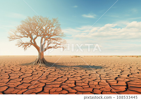 旱地與缺水的形象 旱地與缺水的形象 108533445