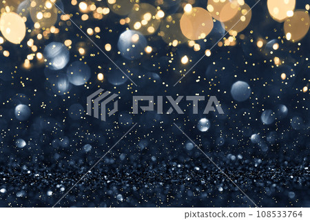 Glitter vintage lights background, light silver and black 108533764