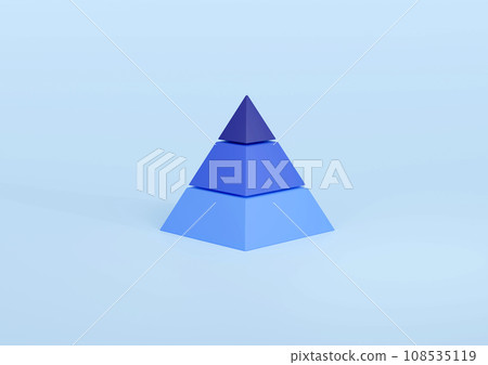 3DCG | 資訊圖表的金字塔插畫素材 108535119