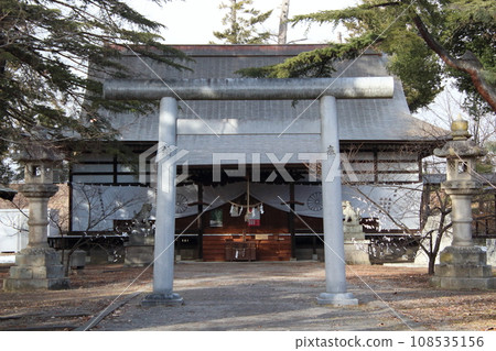 冬季的上田城址公園：上田書工社（長野縣上田市） 108535156