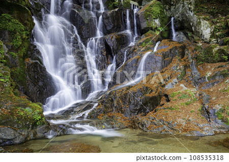 代表糸島的熱門旅遊勝地，秋天美麗的白絲瀑布（福岡縣糸島市） 108535318