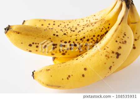 Banana with sugar spots, black spots, brown spots Banana with sugar spots, black spots, brown spots 108535931