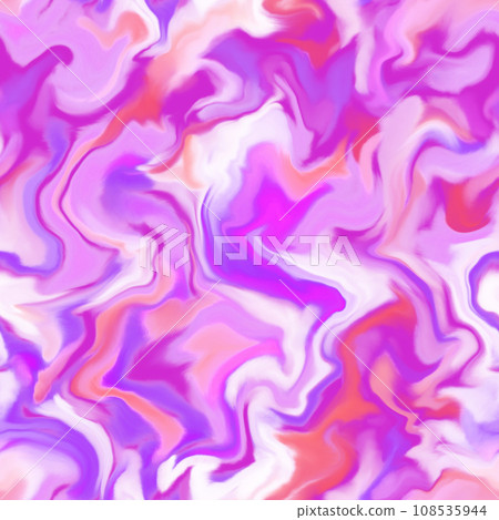 Abstract seamless pattern. Marble swirl futuristic acrylic illustration with distortion. Colorful background. Vibrant texture for modern design, print, fabric, textile, wallpaper. 108535944