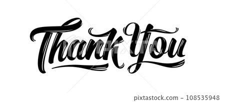 Thank You. Hand lettering 108535948