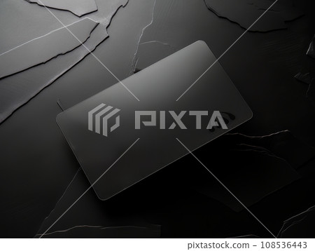 Black bank credit card on stone table isolated AI Black bank credit card on stone table isolated AI 108536443