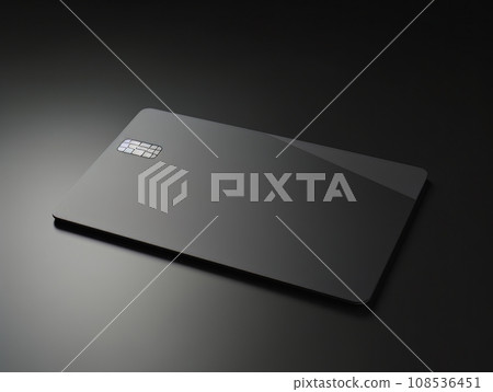 Black bank card on black background isolated AI Black bank card on black background isolated AI 108536451