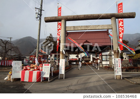 Ueda Daijingu Shrine in Winter: First Ebisu Festival (Ueda City, Nagano Prefecture) 108536468
