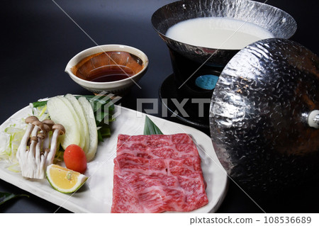 Beef soy milk shabu-shabu hotpot Beef soy milk shabu-shabu hotpot 108536689