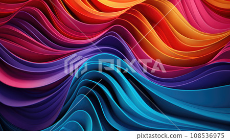 Background with liquid colored swirls and dye blends that flows from top to bottom. Fluid art acrylic texture with colorful waves, mixing paint effect. 108536975