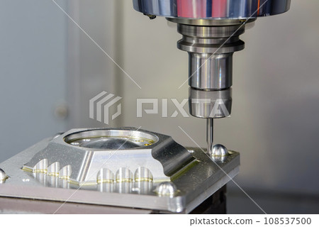 The CNC milling machine cutting  mold part by solid ball end mill tool. 108537500