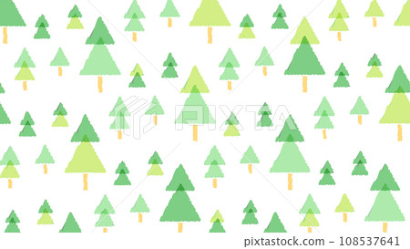 Handwritten style colorful cute tree pattern background wallpaper 108537641