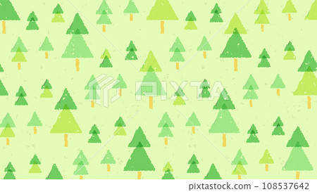 Handwritten style colorful cute tree pattern background wallpaper 108537642
