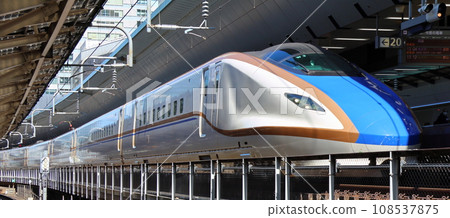 東京車站出發前的北陸新幹線 20 號月台 新幹線 E7 系列與 W7 系列列車 JR 東日本 東京千代田區丸之內 1 丁目 東京車站出發前的北陸新幹線 20 號月台 新幹線 E7 系列與 W7 系列列車 JR 東日本 東京千代田區丸之內 1 丁目 108537875