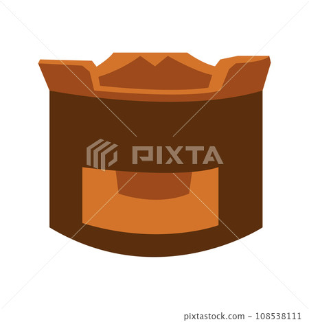 Charcoal stove of thai used style with isolated white background Charcoal stove of thai used style with isolated white background 108538111