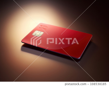 Red bank credit card on wooden table isolated AI Red bank credit card on wooden table isolated AI 108538185